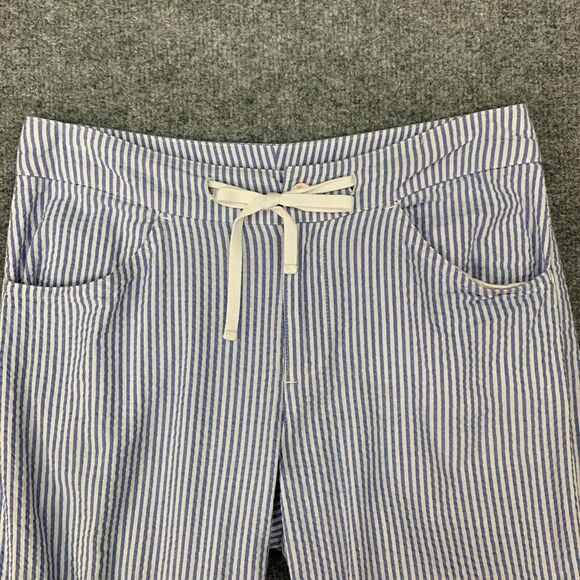 Fresh Produce Pants Women XS Extra Small Hyacinth Seersucker Pin Stripe Drawcord - Picture 3 of 11